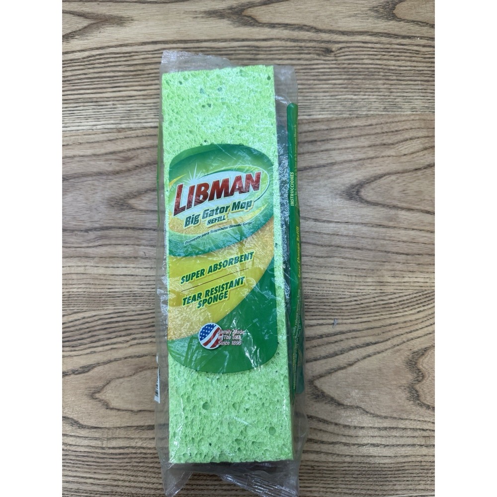 New Old Stock - Libman Big Gator Mop Refill Sponge Refill Replacement #03961